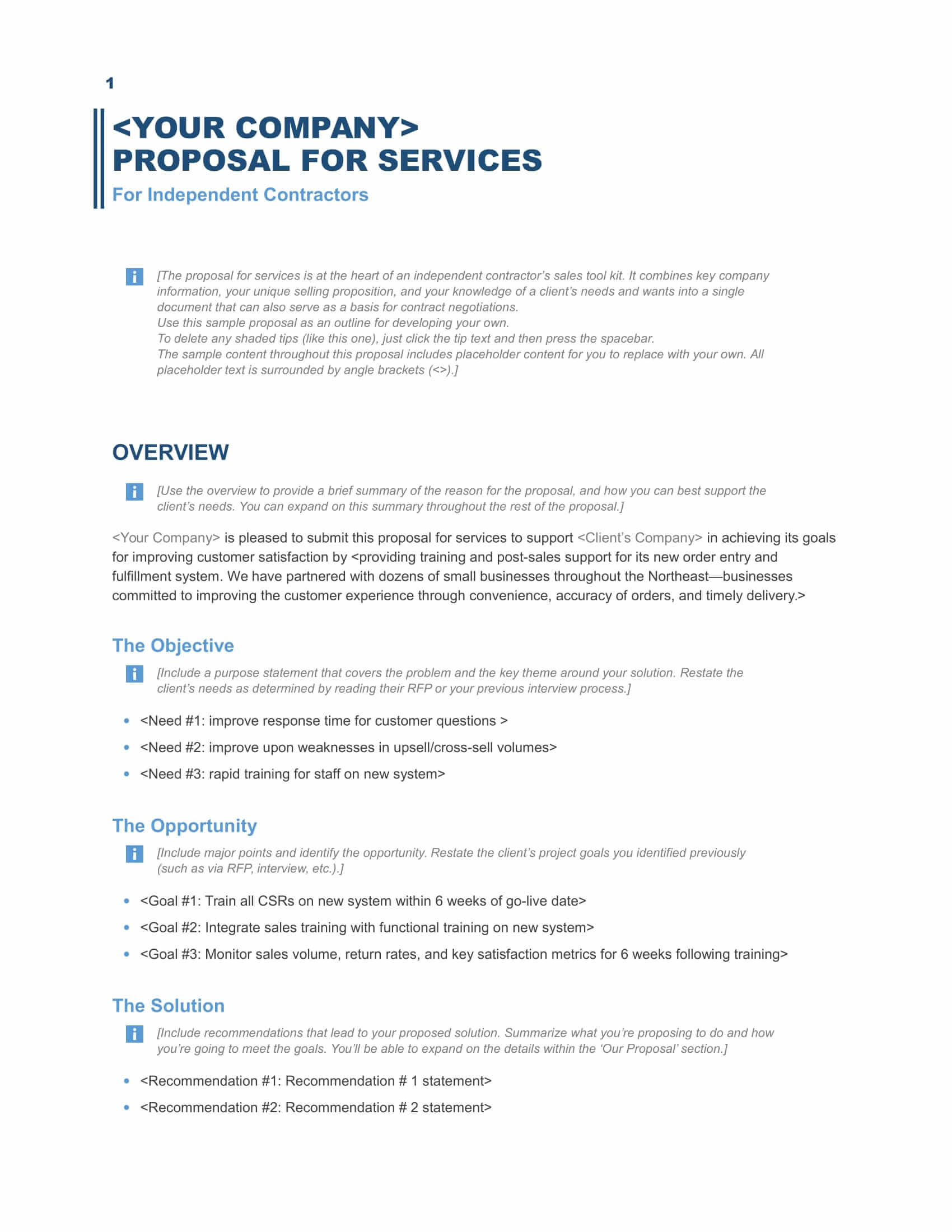 Download A Free Business Proposal Template - Formfactory with regard to Business Proposal Template Sample Free