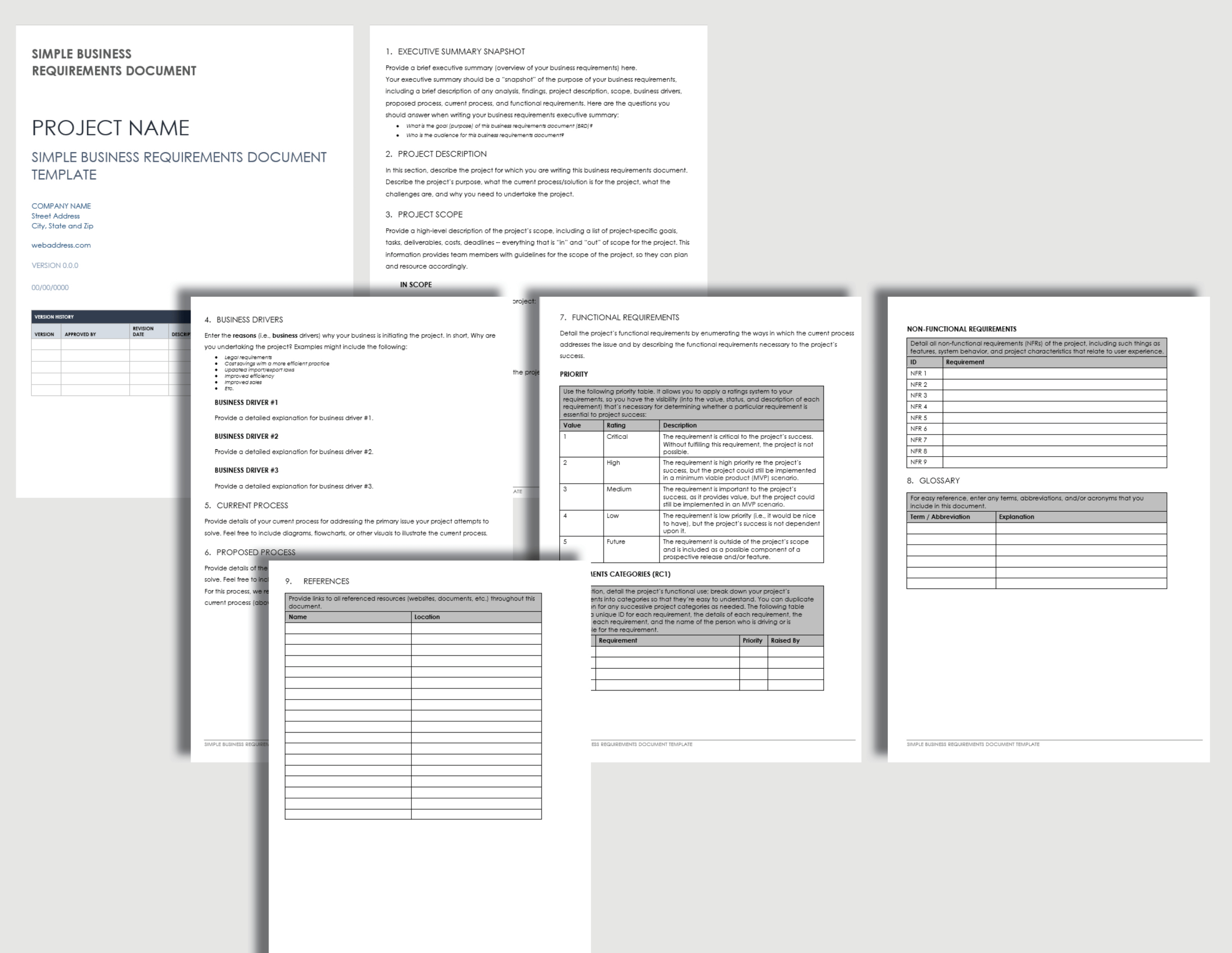 Download Free Brd Templates | Smartsheet with Brd Sample Template