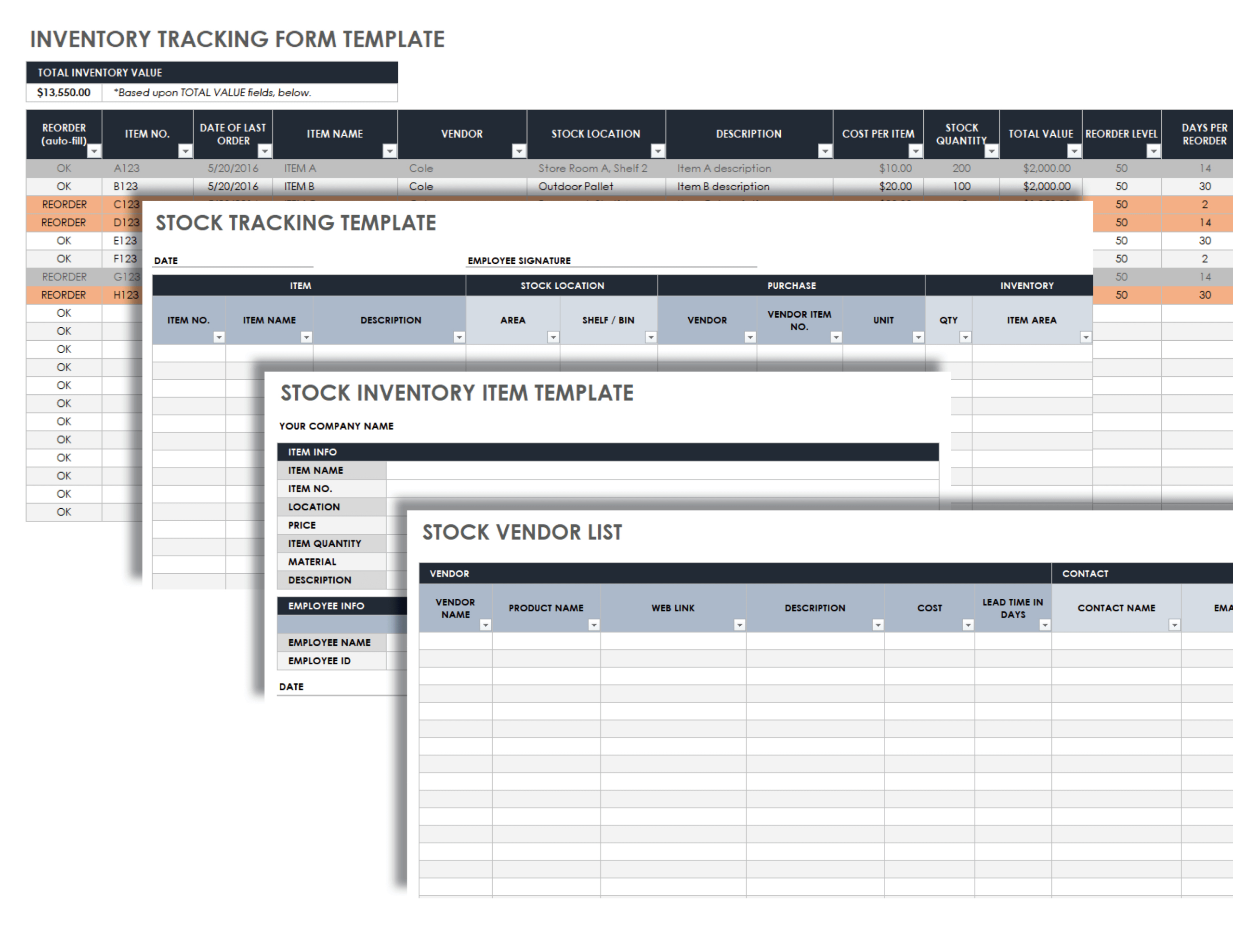 Download Free Inventory Form Templates | Smartsheet inside Inventory Sample Template