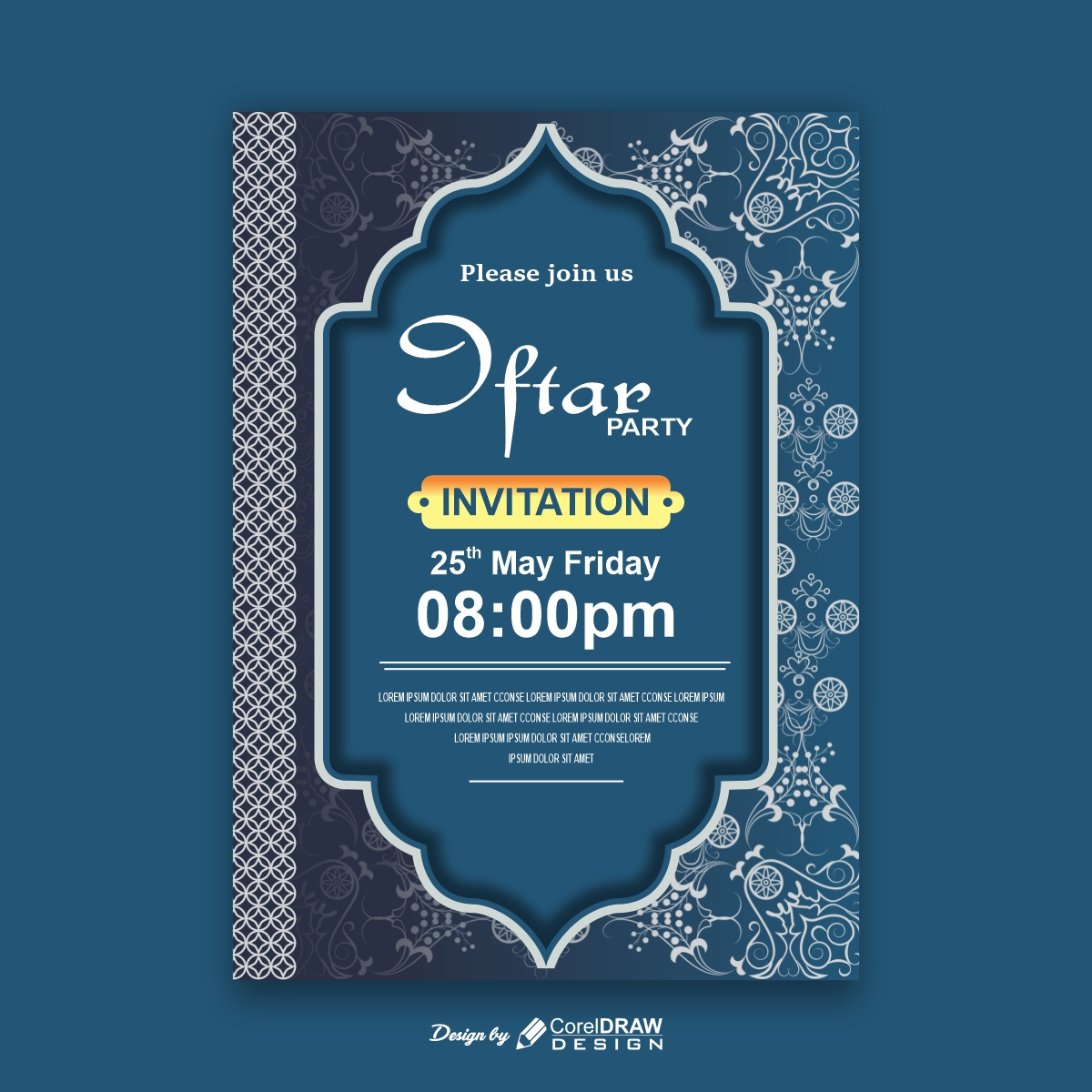 Download Invitation Card Template | Coreldraw Design (Download with regard to Invitation Card Template Sample