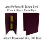 Downloadable Box Template, Sample Card, Instant Download, Cricut For Perfume Sample Card Template