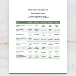 Duty Roster Templates In Word   Free Download | Template In Duty Roster Sample Template