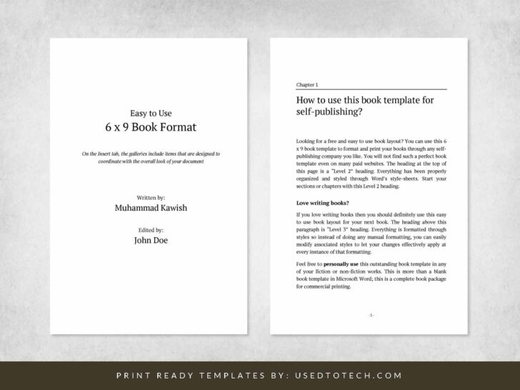 Book Sample Template