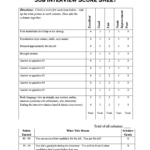 Easy To Use Interview Templates & Score Sheets Intended For Printable Interview Score Sheet Sample Template