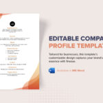 Editable Company Profile Template In Word, Pdf, Google Docs Inside Business Profile Sample Template