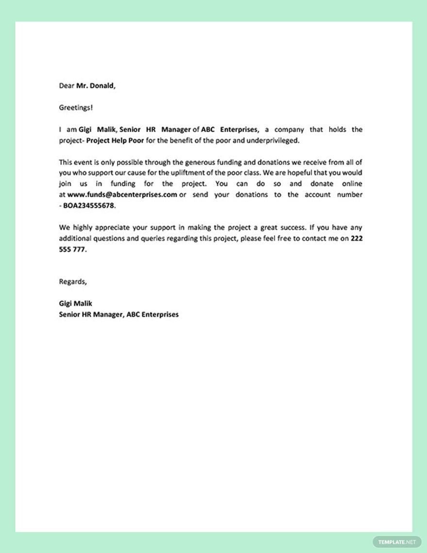 Editable Donation Request Letter Template In Word, Google Docs intended for Donation Letter Template Sample