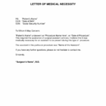 Editable Letter Of Medical Necessity Fsa Template Download Medical Pertaining To Medically Necessary Letter Of Medical Necessity Sample Template