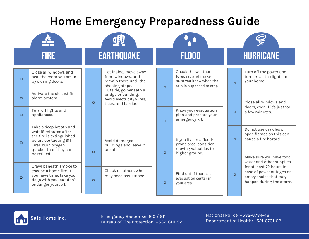 Emergency Action Plan Template - Venngage pertaining to Emergency Response Plan Template Sample