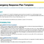 Emergency Response Plan Template | Actsafe Safety Association With Emergency Action Plan Template Sample