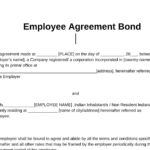 Employee Agreement Bond, Or Contract Format Sample Templates Inside Bond Sample Template