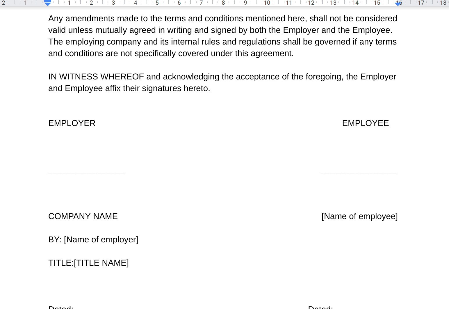 Employee Agreement Bond, Or Contract Format Sample Templates regarding Bond Sample Template