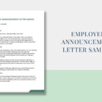 Employee Announcement Letter Sample In Word, Google Docs, Pages For Announcement Sample Template