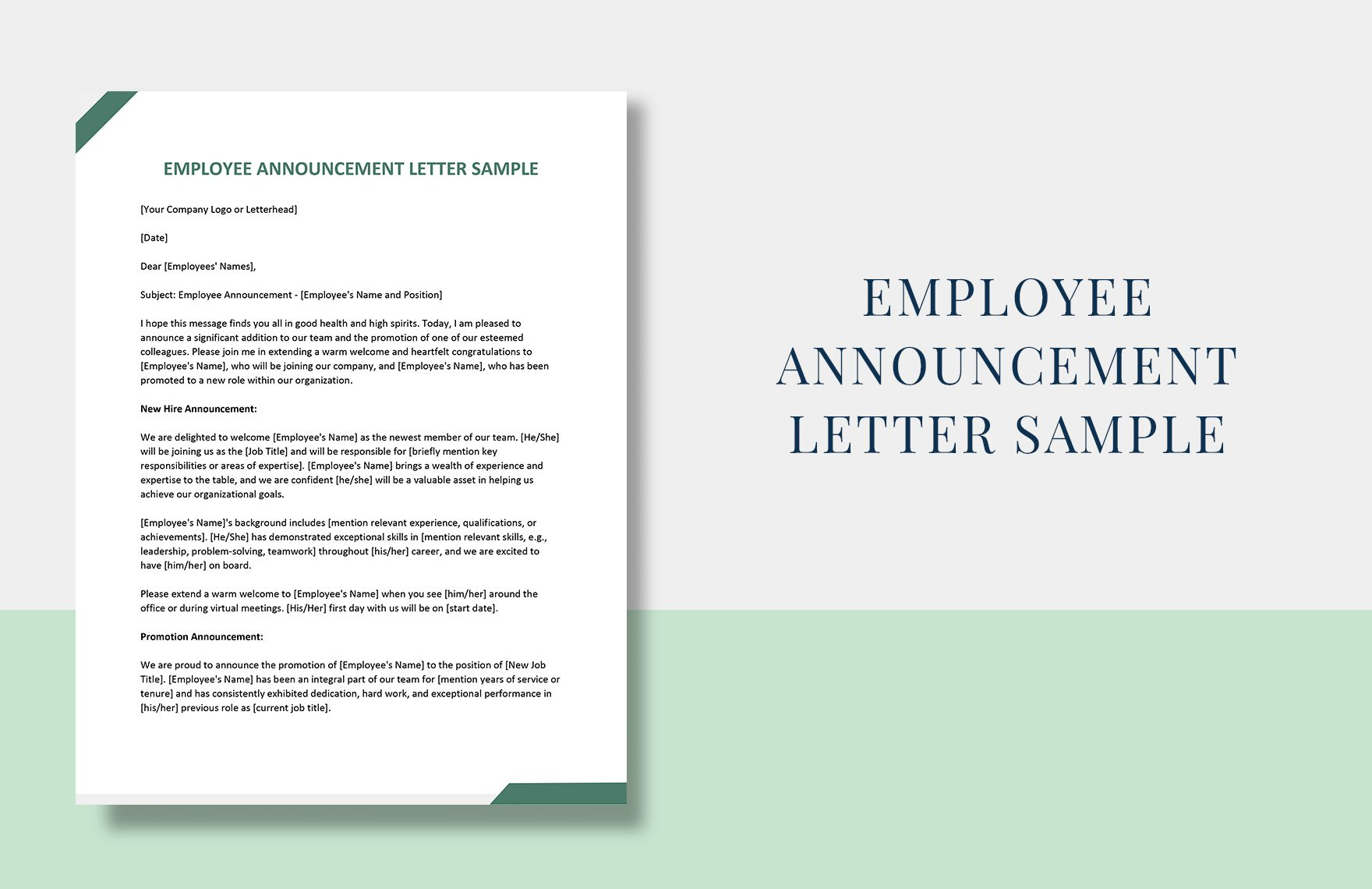 Employee Announcement Letter Sample In Word, Google Docs, Pages for Announcement Sample Template