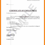 Employee Certificate Of Service Template Great Sample Regarding Intended For Certificate Of Service Sample Template