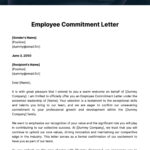 Employee Commitment Letter Template   Edit Online & Download Pertaining To Commitment Letter Template Sample