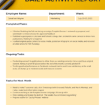 Employee Daily Activity Report Format Template   Venngage In Sample Activity Report Template