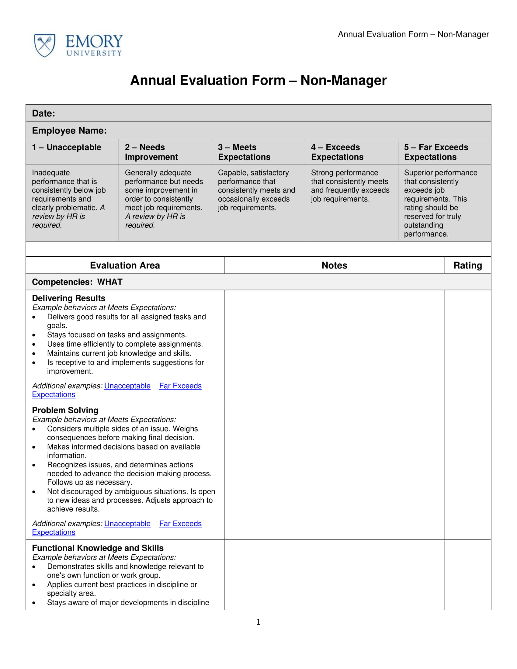 Employee Evaluation Form - 9+ Examples, Format, How To Effectively throughout Employee Performance Evaluation Template Sample