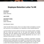 Employee Retention Letter To Hr Template   Edit Online & Download Intended For Retention Letter Sample Template