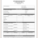 Employment Application Form Template Inside Employment Application Form Template Sample