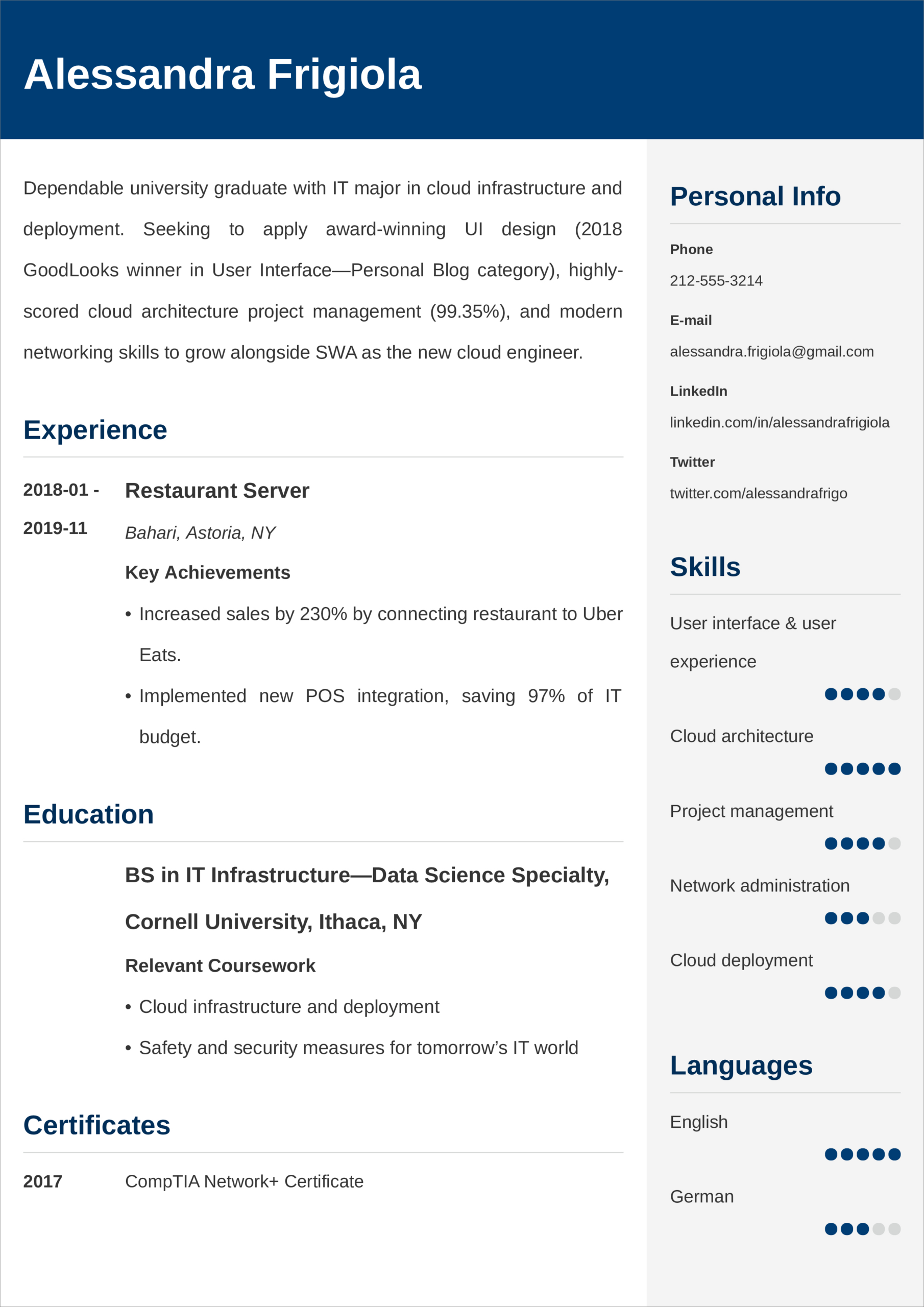 Entry Level Resume Examples &amp;amp; Template For 2024 [+Tips] regarding Entry-Level Resume Template Sample