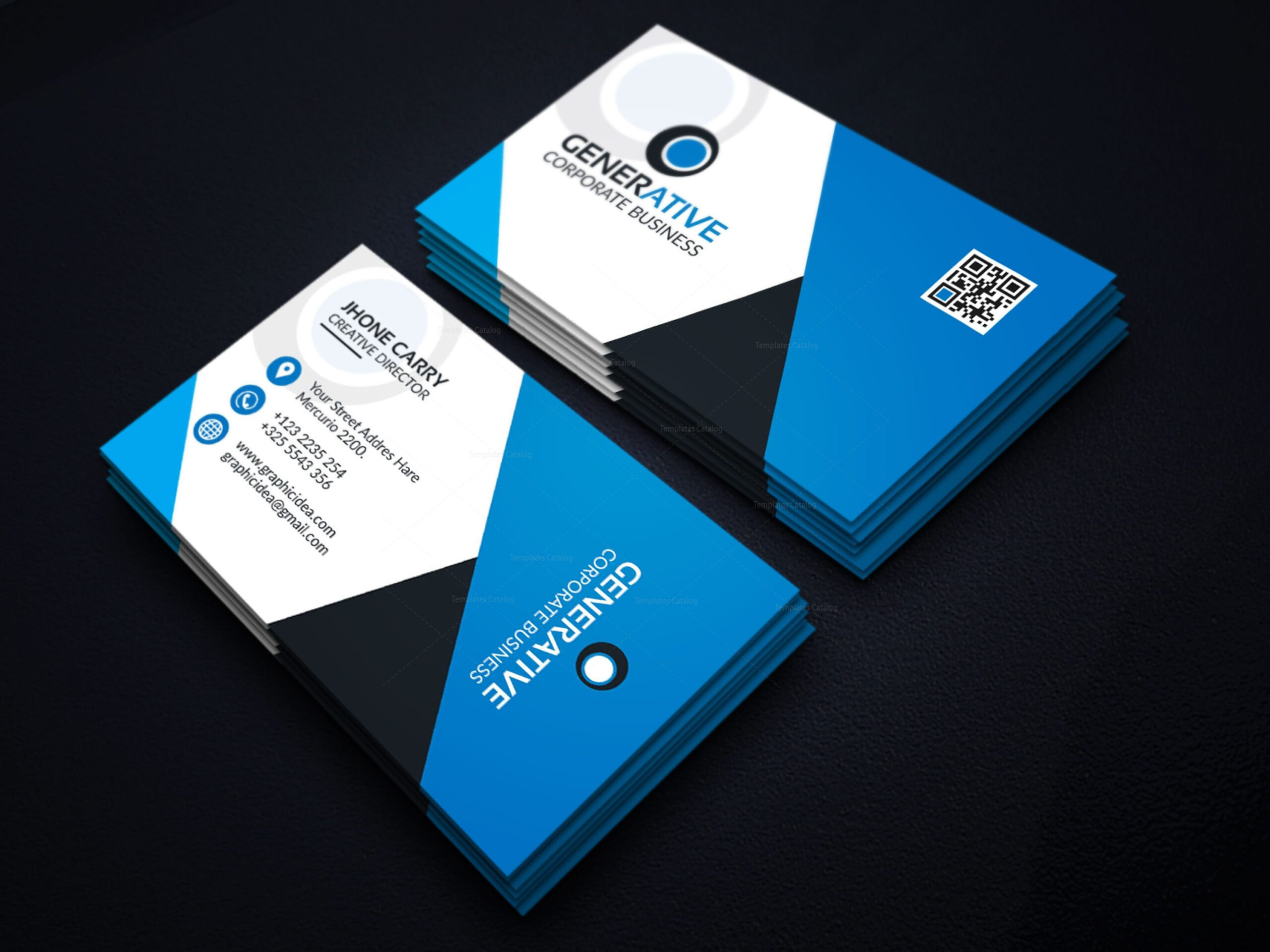 Eps Sleek Business Card Design Template - Graphic Templates throughout Business Card Design Sample Templates