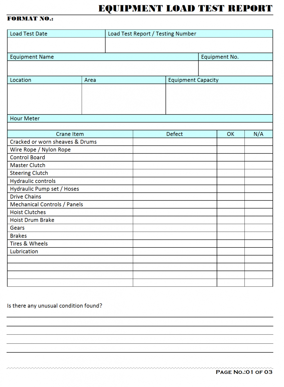 Equipment Test Report Template With Megger Test Report Template for Test Report Sample Template