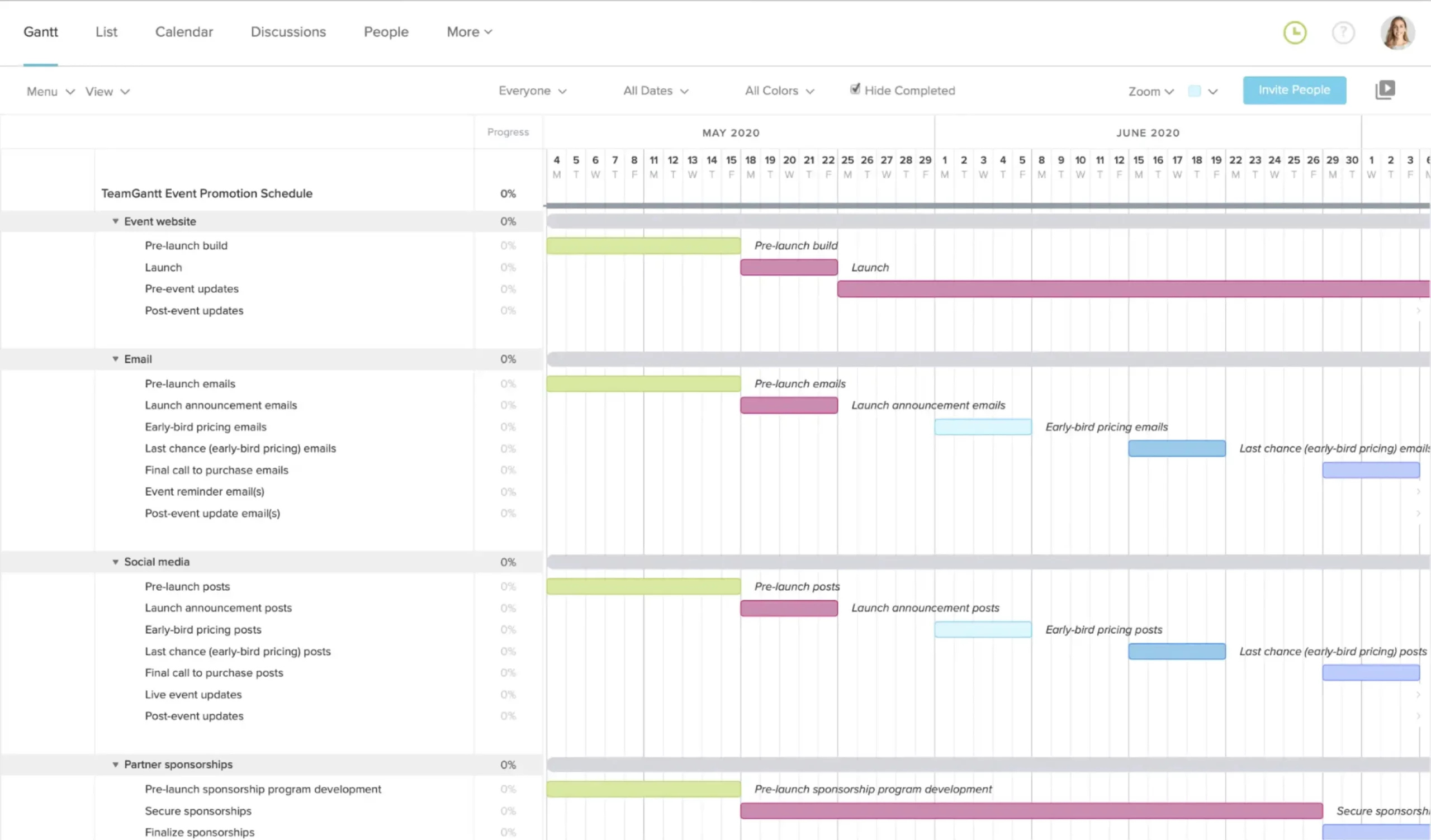 Event Marketing Plan &amp;amp; Timeline Template | Teamgantt pertaining to Event Marketing Plan Template Sample