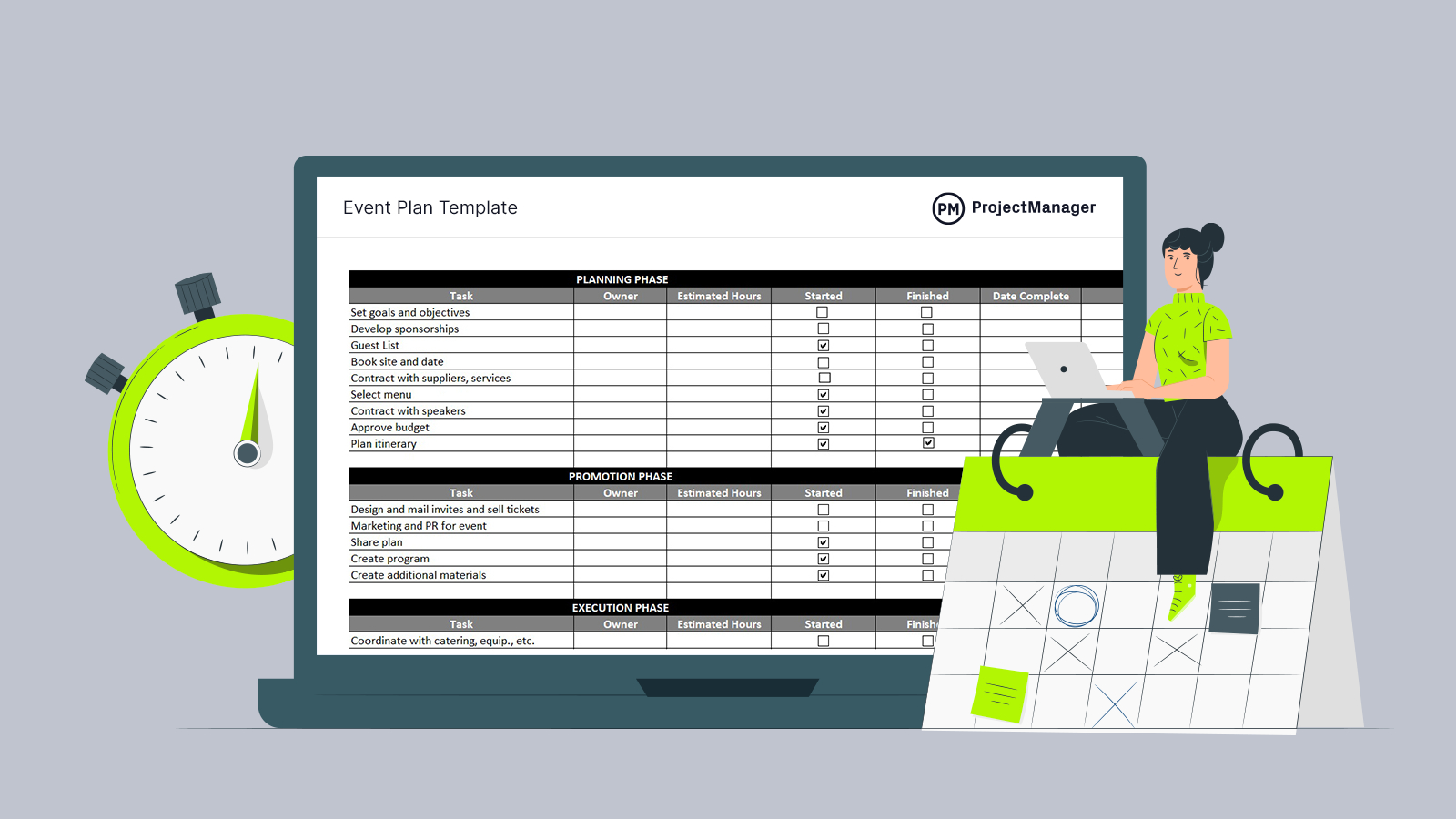 Event Plan Template For Excel (Free Download) - Projectmanager for Event Plan Sample Template