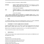 Event Planner Contract Template 2024 [Download .Docx] | Business For Event Planner Contract Sample Template