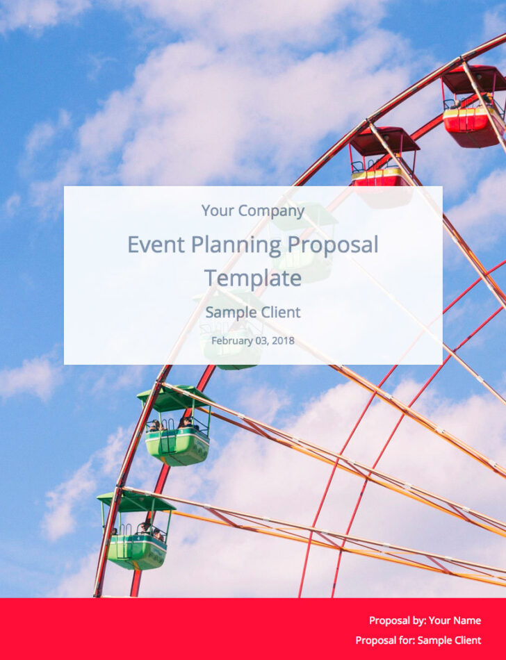 Event Planning Proposal Sample Template