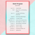 Event Program Template In Pages, Google Docs, Word   Download In Event Schedule Sample Template