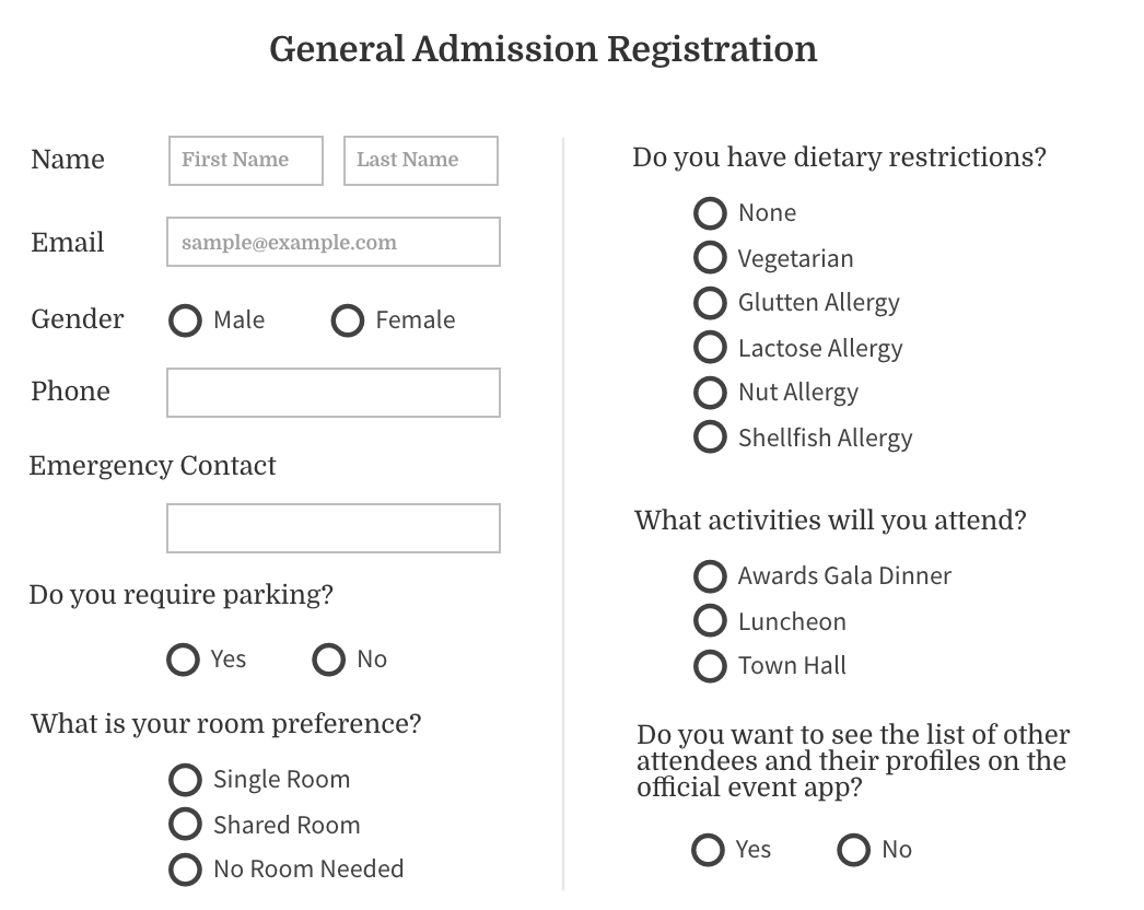 Event Registration Forms And Templates [+7 Tips] - Whova regarding Sign-Up Form Template Sample