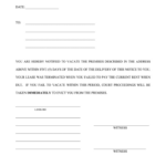 Eviction Notice Template   Fill Online, Printable, Fillable, Blank For Eviction Notice Sample Template