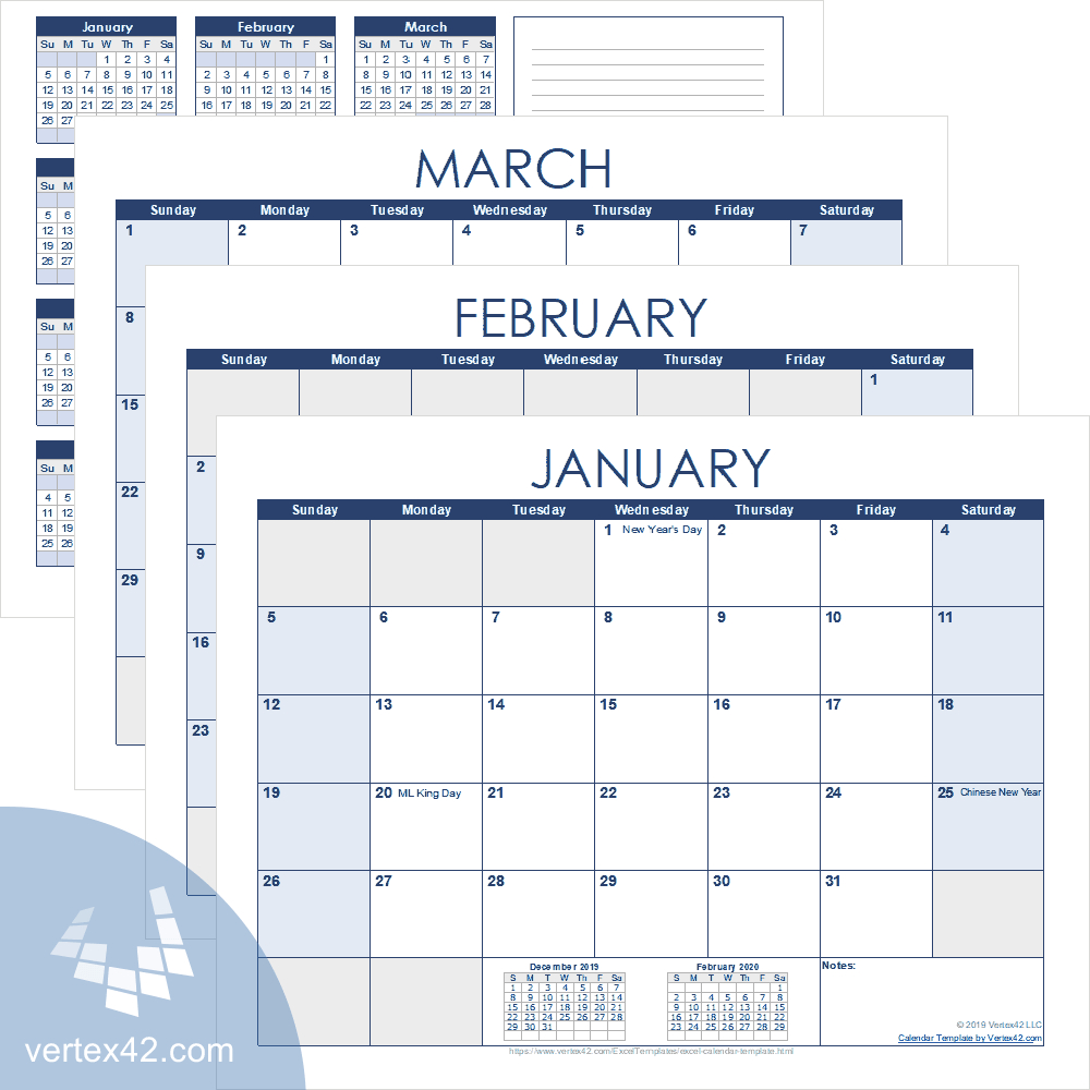 Excel Calendar Template For 2024 And Beyond inside Calendar Sample Template