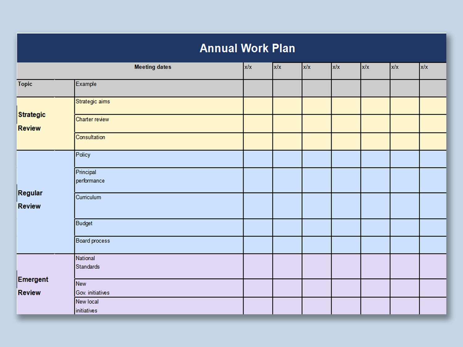 Excel Of Annual Work Plan.xlsx | Wps Free Templates inside Sample Annual Work Plan Template With Examples