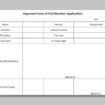 Excel Of Approval Form Of Full Member Application.xls | Wps Free Within Approval Form Sample Templates