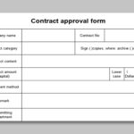 Excel Of Contract Approval Form.xlsx | Wps Free Templates For Approval Form Sample Templates