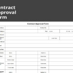 Excel Of Contract Approval Form.xlsx | Wps Free Templates Intended For Approval Form Sample Templates