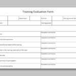 Excel Of Training Evaluation Form.xlsx | Wps Free Templates With Training Evaluation Sample Template