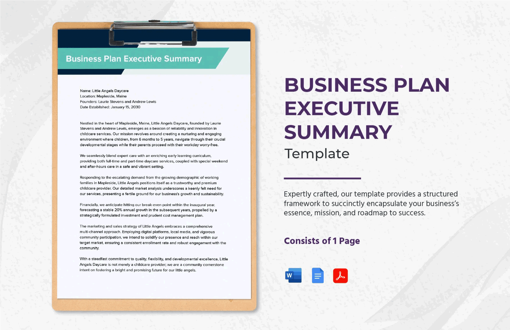 Executive Summary Templates In Pdf - Free Download | Template intended for Summary Plan Description Sample Templates