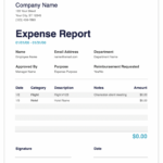 Expense Report Template   Simplywise Regarding Expense Report Template Sample