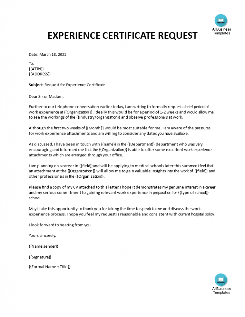 Experience Letter: Format, Sample, Tips &amp;amp; Examples | Leverage Edu intended for Experience Certificate Sample Template