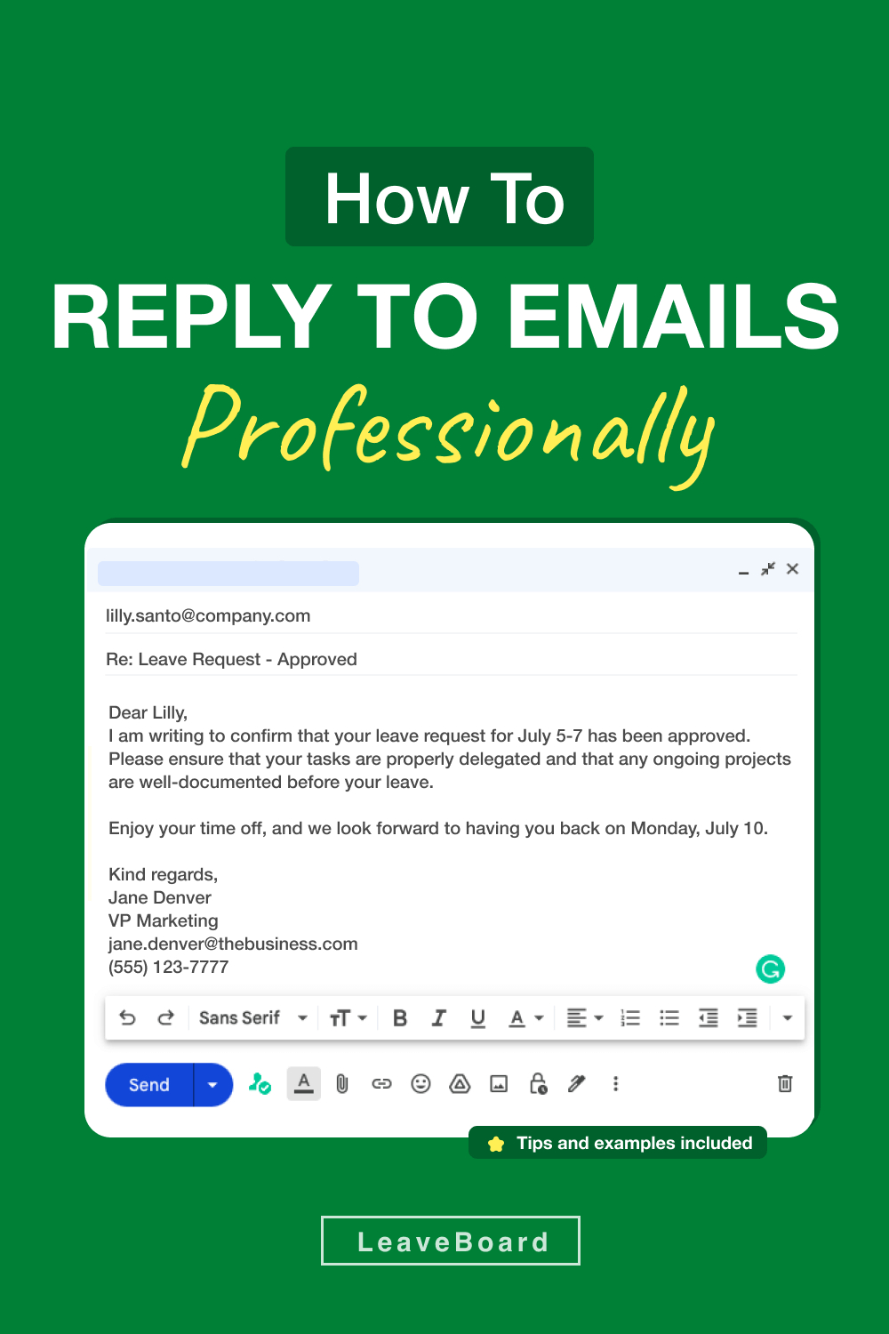 Email Response Sample Template | Template Samples