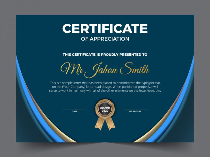 Plaque of Appreciation Template Sample