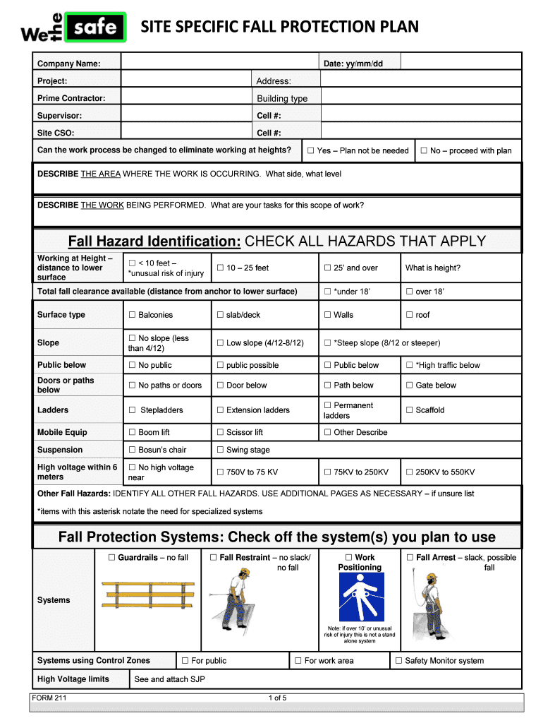 Fall Protection Plan Template Word Document: Fill Out &amp;amp; Sign with Fall Protection Plan Sample Template