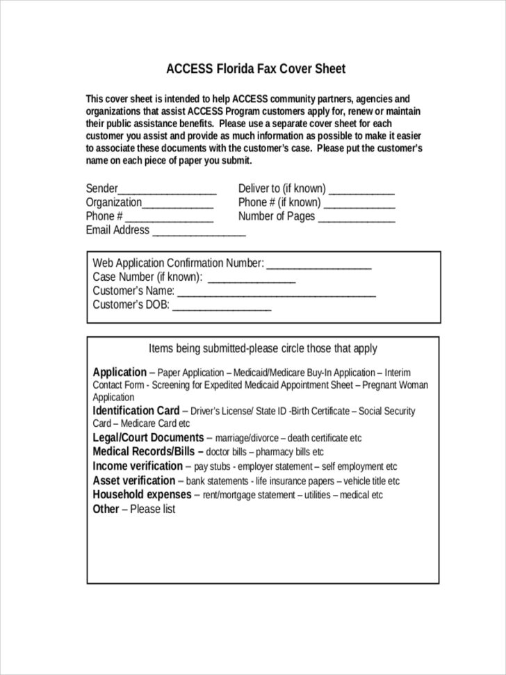 Fax Sheet Sample Template