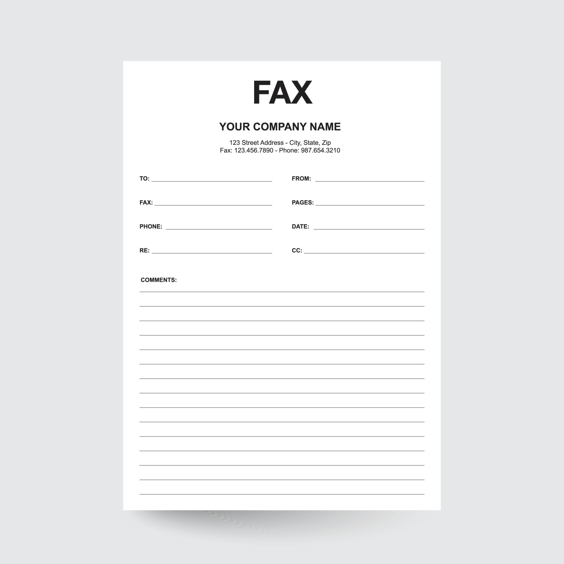 Fax Cover Sheet Template,Editable Word Form,Fax Transmittal,Small for Sample Fax Cover Sheet Template