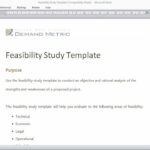 Feasibility Study Template Within Feasibility Study Sample Template