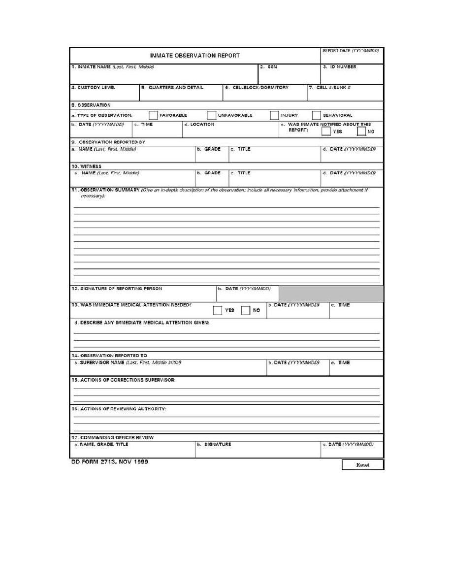 Figure 2-1. Example Of Observation Report within Event Observation Sample Template