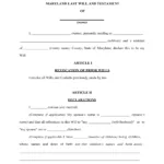 Fillable Maryland Last Will And Testament Form [Free] | Formspal For Will Template Sample For Maryland